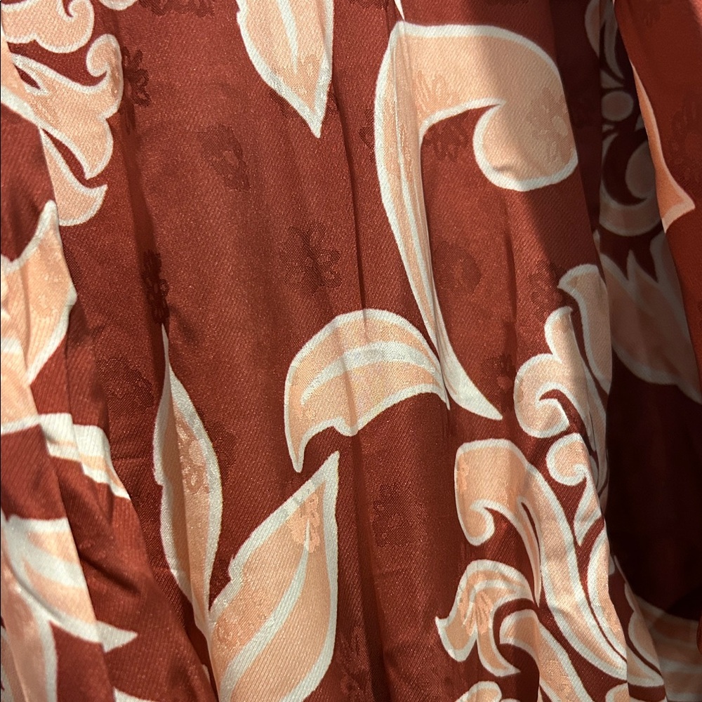 Flying Tomato Rust and Cream Floral Maxi Dress - Picture 2 of 7